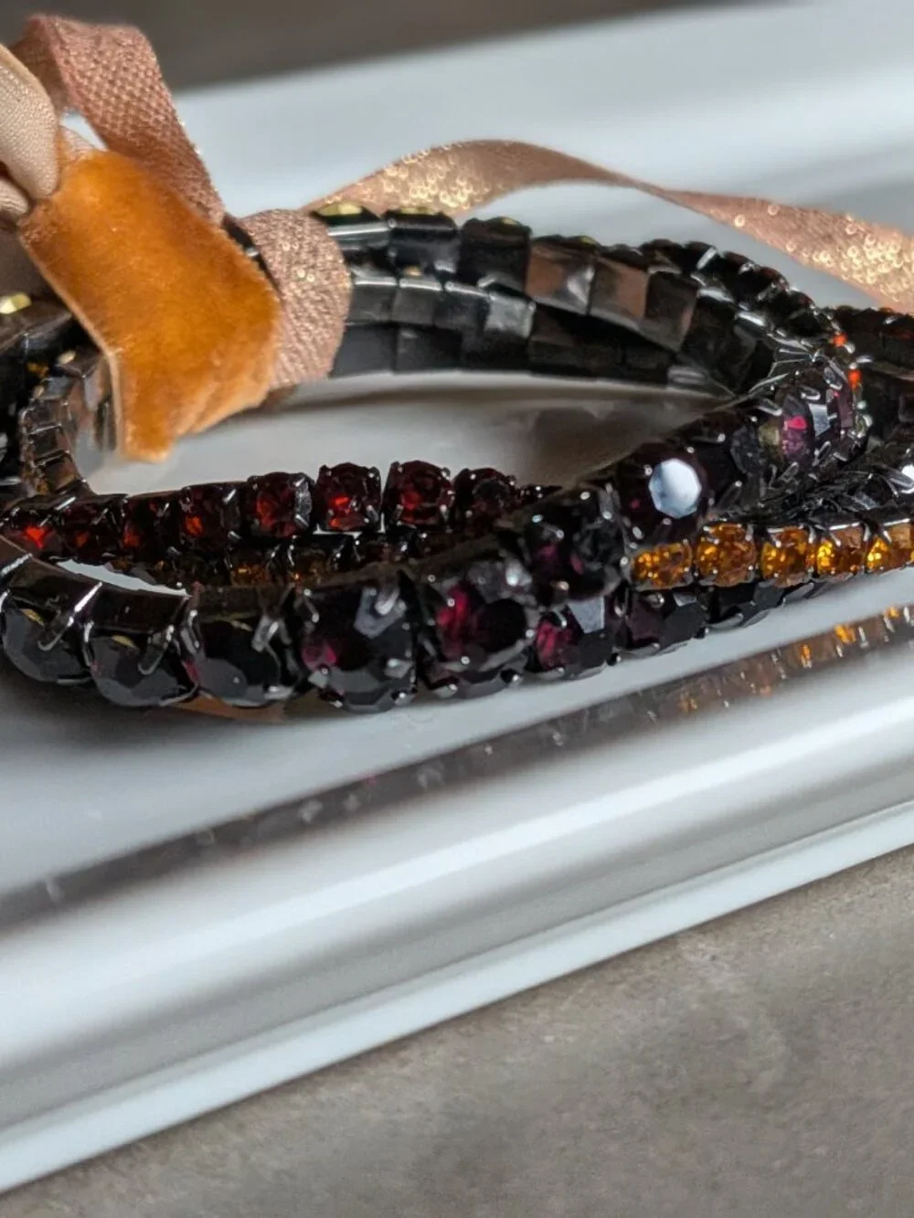 Zara Pack of Combined Elastic Rhinestone Bracelets